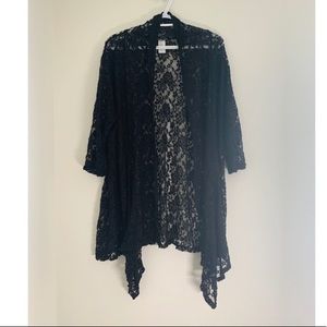 Plus size woman’s lace cardigan